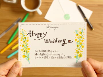 例文付き 結婚式席札カードのメッセージどうしてる？相手別におすすめ文紹介 - おしゃれな結婚式を綴るコラム ファルベ