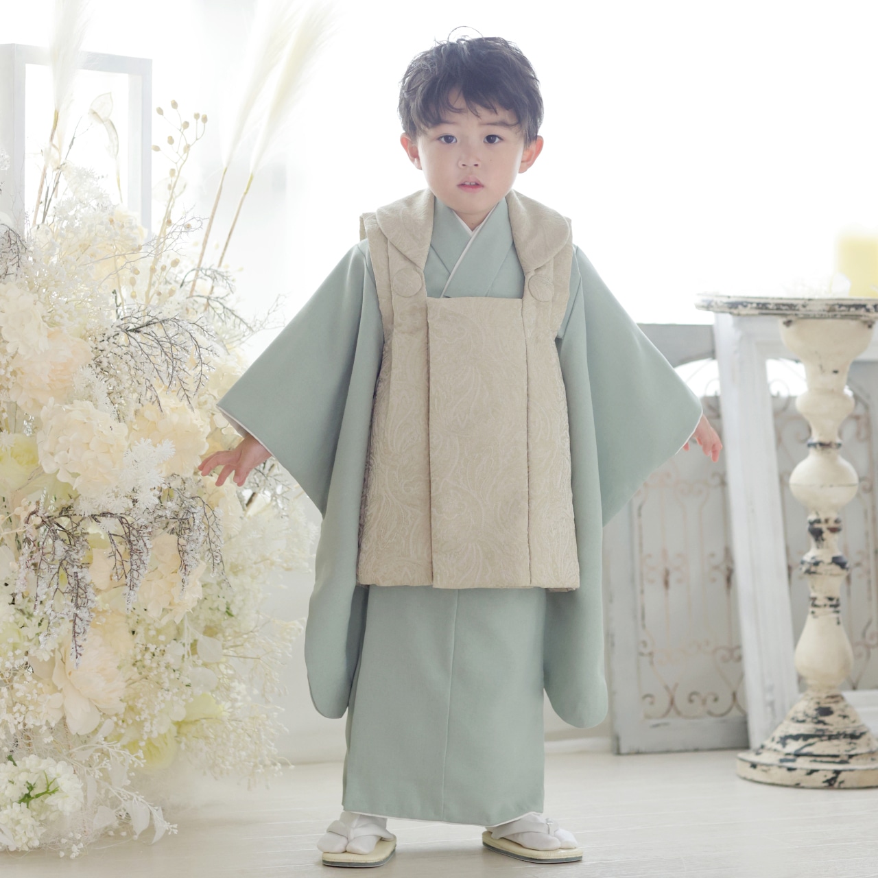 七五三 着物 男の子 5歳 七五三 レトロ 着物 男の子 5歳松田聖子 白金花王冠スターレンタル七五三 5歳 フルセット 男の