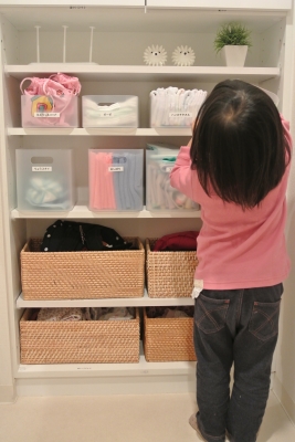 幼稚園児が自分でできるモンテッソーリなおしたくコーナ