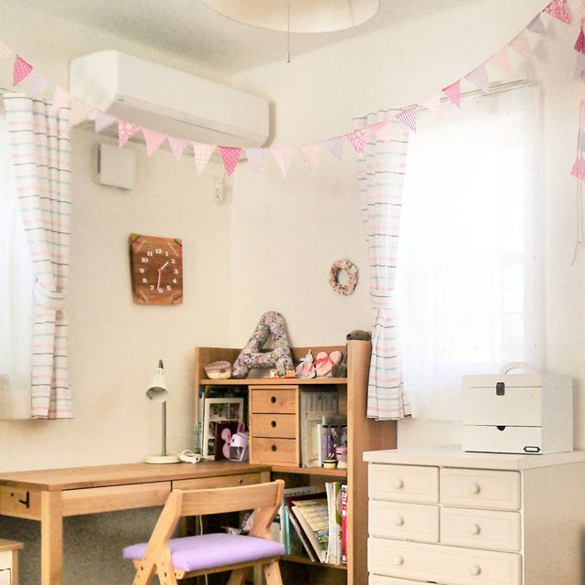 小学生×女の子の子供部屋レイアウト実例！おしゃれで可愛いインテリアをご提案folk