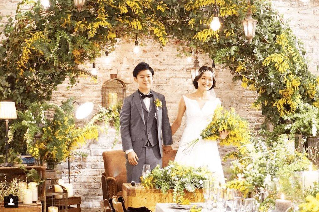 マーガレットミモザのナチュラルクラッチブーケウェディングブーケ.jp