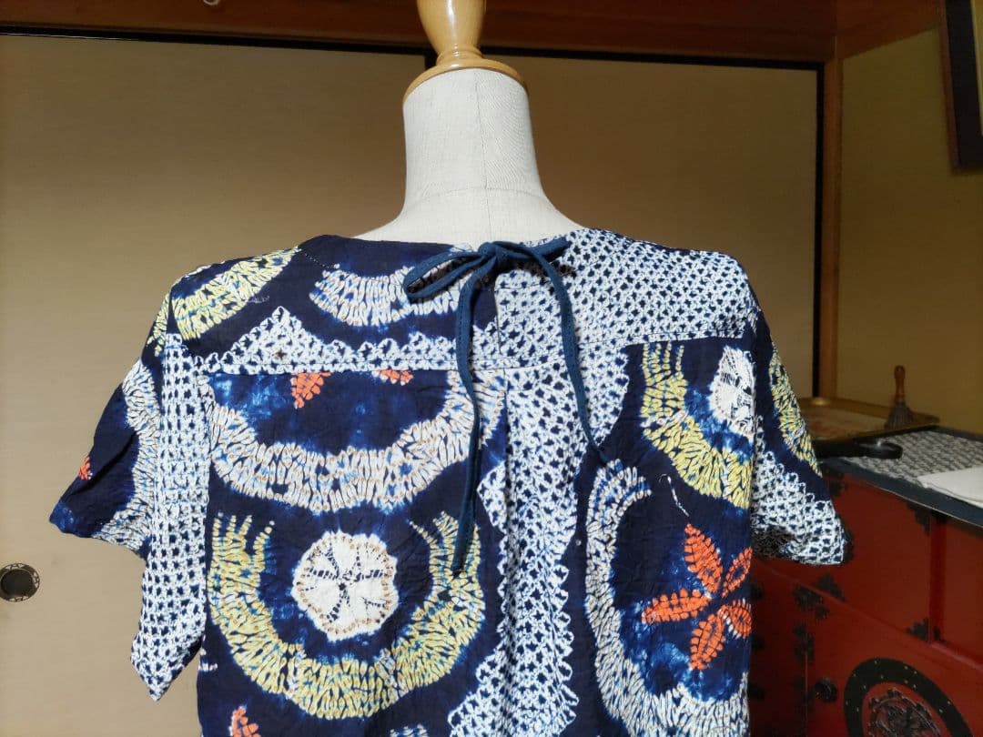 浴衣リメイクワンピース 白 前ファスナー – こっとんコットン