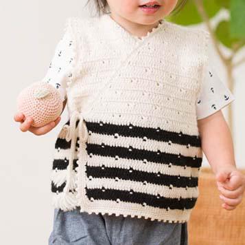 無料編み図☆キッズに生意気コーデ♪動きやすいラグラン袖のカーディガン - ベビー・キッズ向け