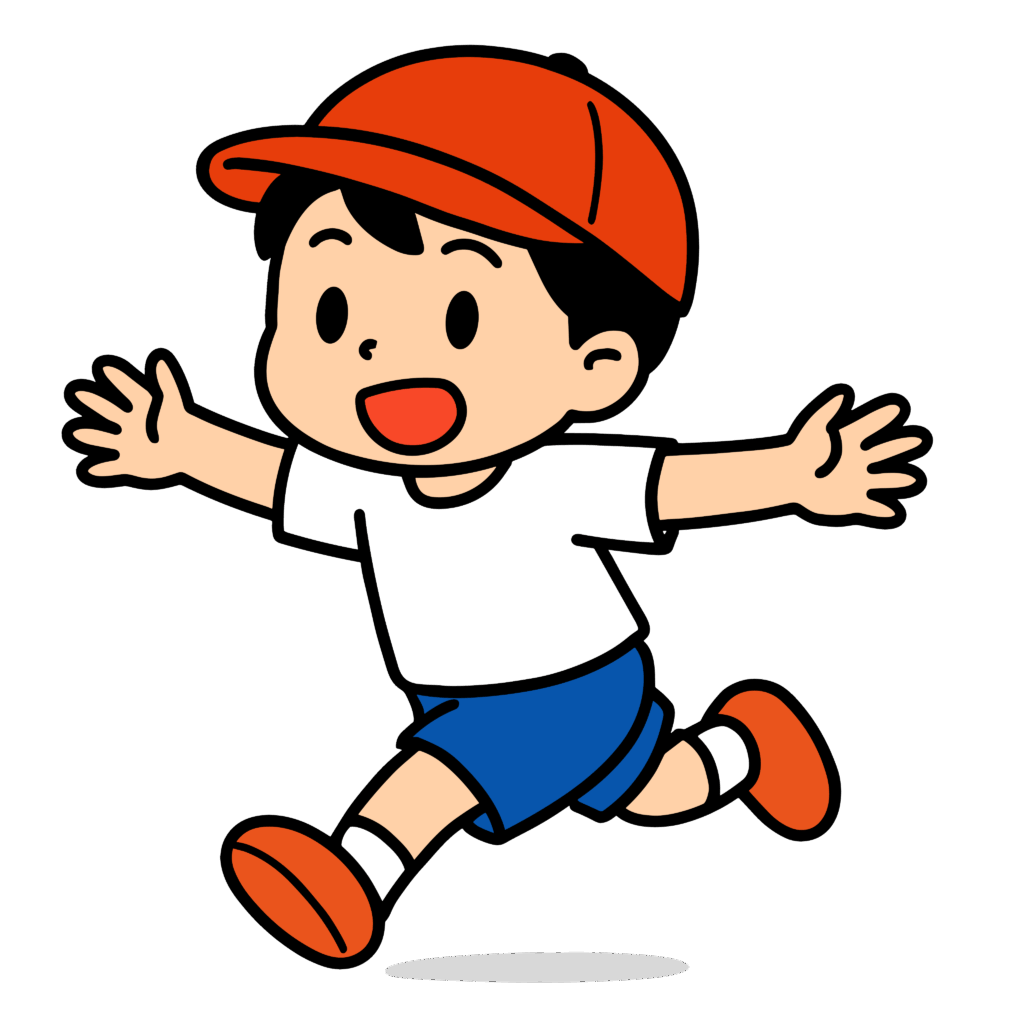 生活・人・こども 朝起きるこどものかわいいフリーイラストフタバのフリーイラスト