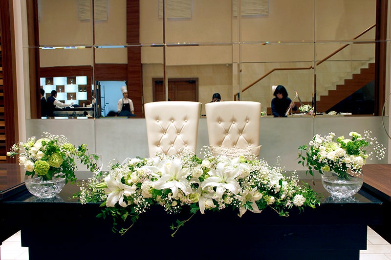 ユリ カサブランカ のウェディングブーケウェディングブーケ倶楽部@大阪造花の手作りブーケレッスン専門店