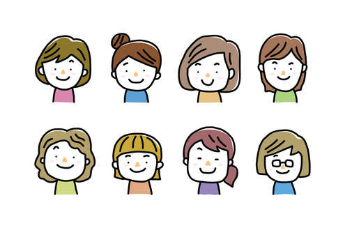 手書きの線画カラーイラストお父さん、お母さんと子供が泣いて感謝のイラスト素材・ベクター Image 181090747