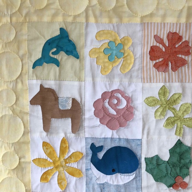 ベビーキルト おくるみ パッチワーク リバティ ハンドメイド