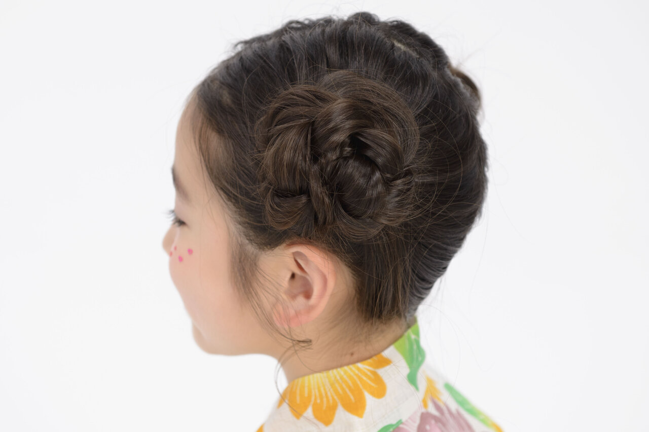 子供 女の子 の浴衣の髪型ショート&ボブの可愛い簡単ヘアアレンジ10選