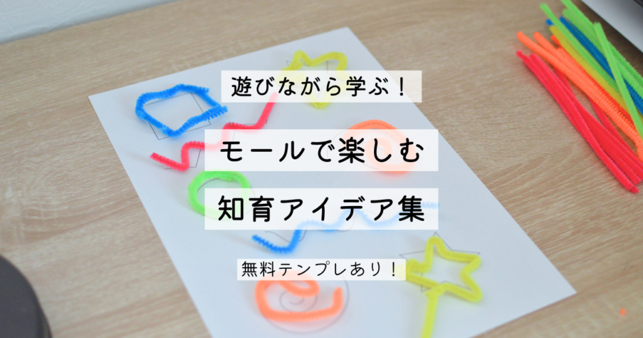 手軽で遊び方無限大！手芸モールで知育あそび５選1〜2歳のモンテッソーリ×ながら知育〜隙間時間に低予算で知能が伸びる