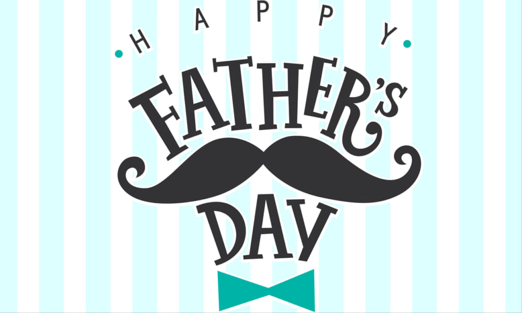 母の日」と「父の日」の文字入りブーケのイラストセット：イラスト無料