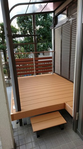 経年劣化の木製の縁側を、洗濯物が干しやすいデッキにしたい！リフォームライフ糟屋町・志免町のリフォーム、増改築専門店