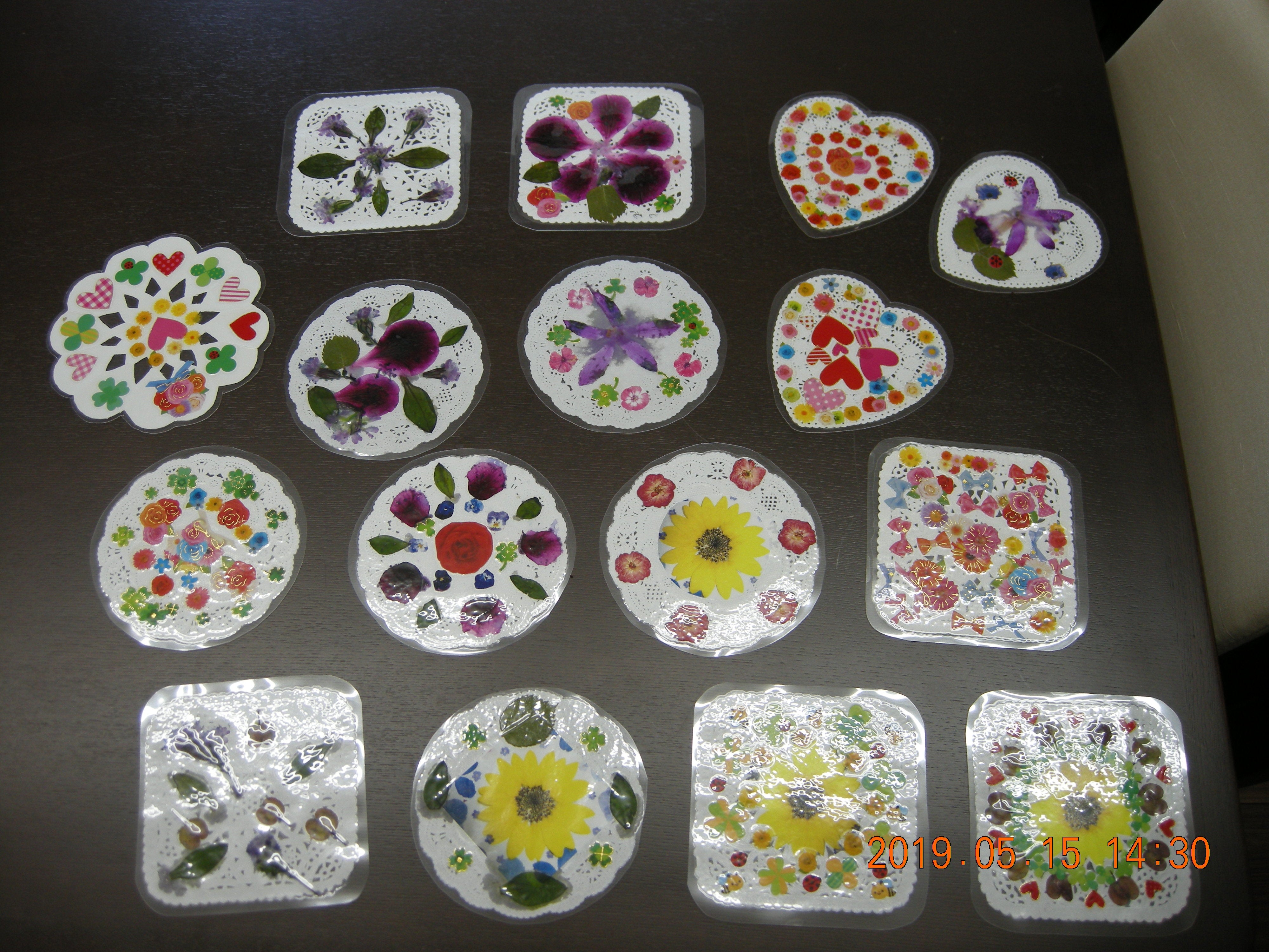 工作 お花のコースター🌸