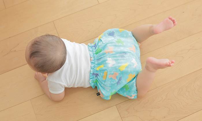 たまらないフォルム🤤 最近ハマってるかぼちゃパンツ☁️10monthbaby10ヶ月ベビー男の子コーデ