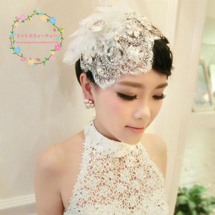 Amazon.co.jp: ウェディングハット つば広 レース リボン 大きい ヘッドドレス カクテルハット 礼帽 欧風 帽子 レディース 髪飾りヘアアクセサリー エレガント 花嫁用品 パーティー イベント 結婚式 撮影 ホワイト : ファッション