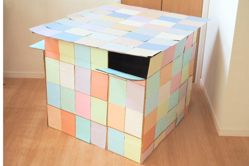 ダンボールハウス 手作り 工作 秘密基地 ママとパパ 作ってみた Cardboard House☆ Koharu & Taichi CHANNEL