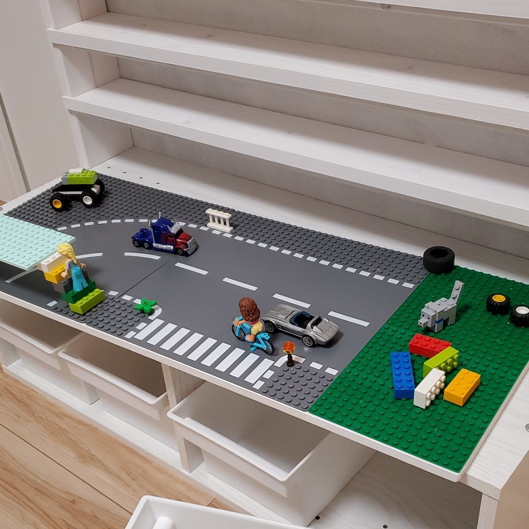 トミカ収納棚＋レゴテーブル ロード 収納ユニット プレイボードタイプ レゴ