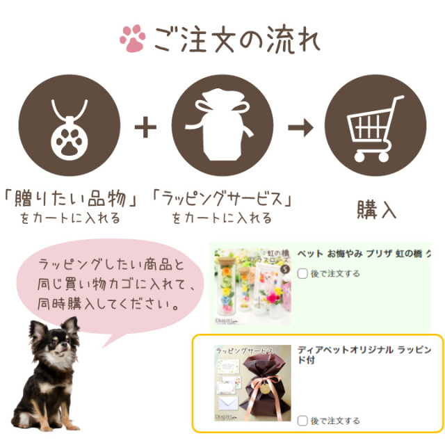 ペットのお悔やみ ラッピングサービス - ペット仏壇・仏具のディアペット
