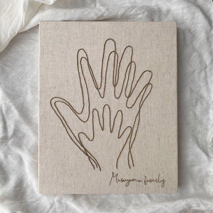 不器用カップルの手形アートの思い出
