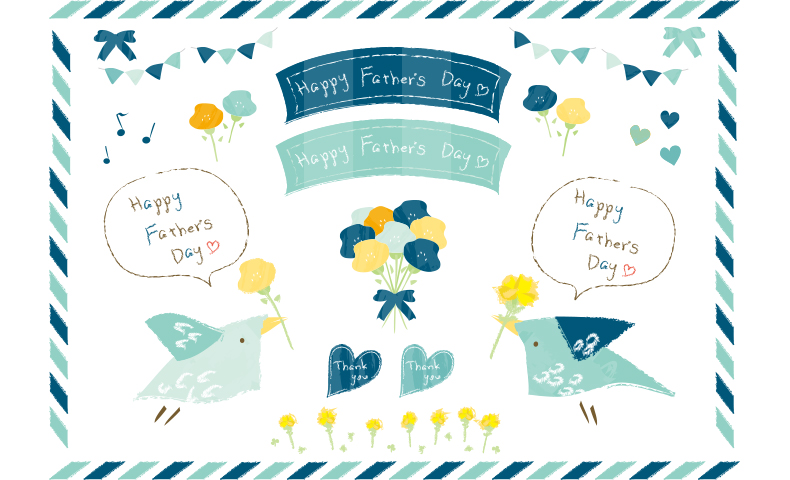 父の日のグリーティングカードの無料メッセージカードテンプレート 4243 - デザインAC