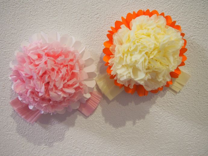 卒園式用ロゼットコサージュ作り @保育園新潟市東区 スクラップブッキング＆アルバムカフェ **Sweet time**