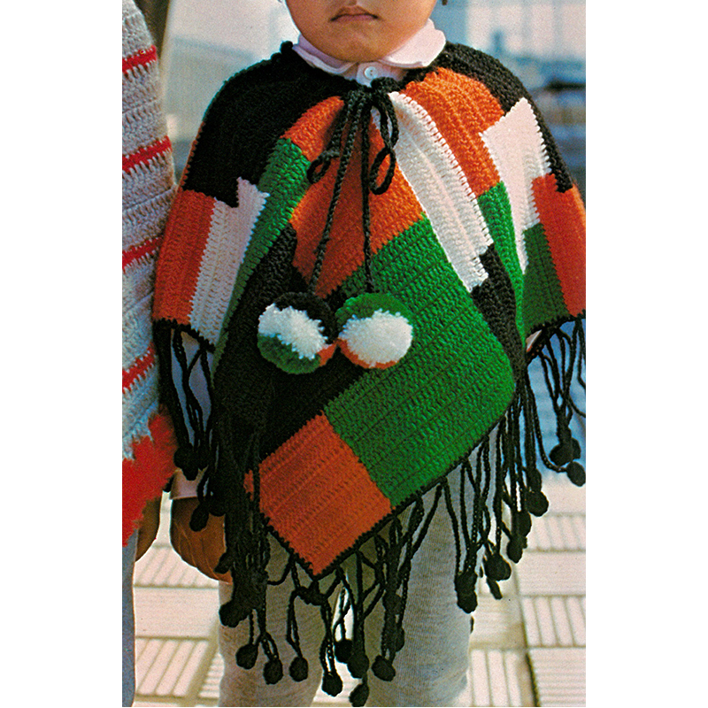 ベビー用ケープ、ポンチョに付けるフードの編み方 かぎ針編み @harenatu1