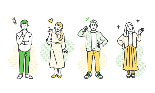 ポーズを決めるカップルシルエット イラストの無料ダウンロードサイト「シルエットAC」