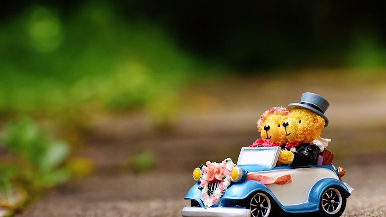 ロマンチックな結婚式の背景結婚式バレンタイン婚約記念日のテーマPremium写真