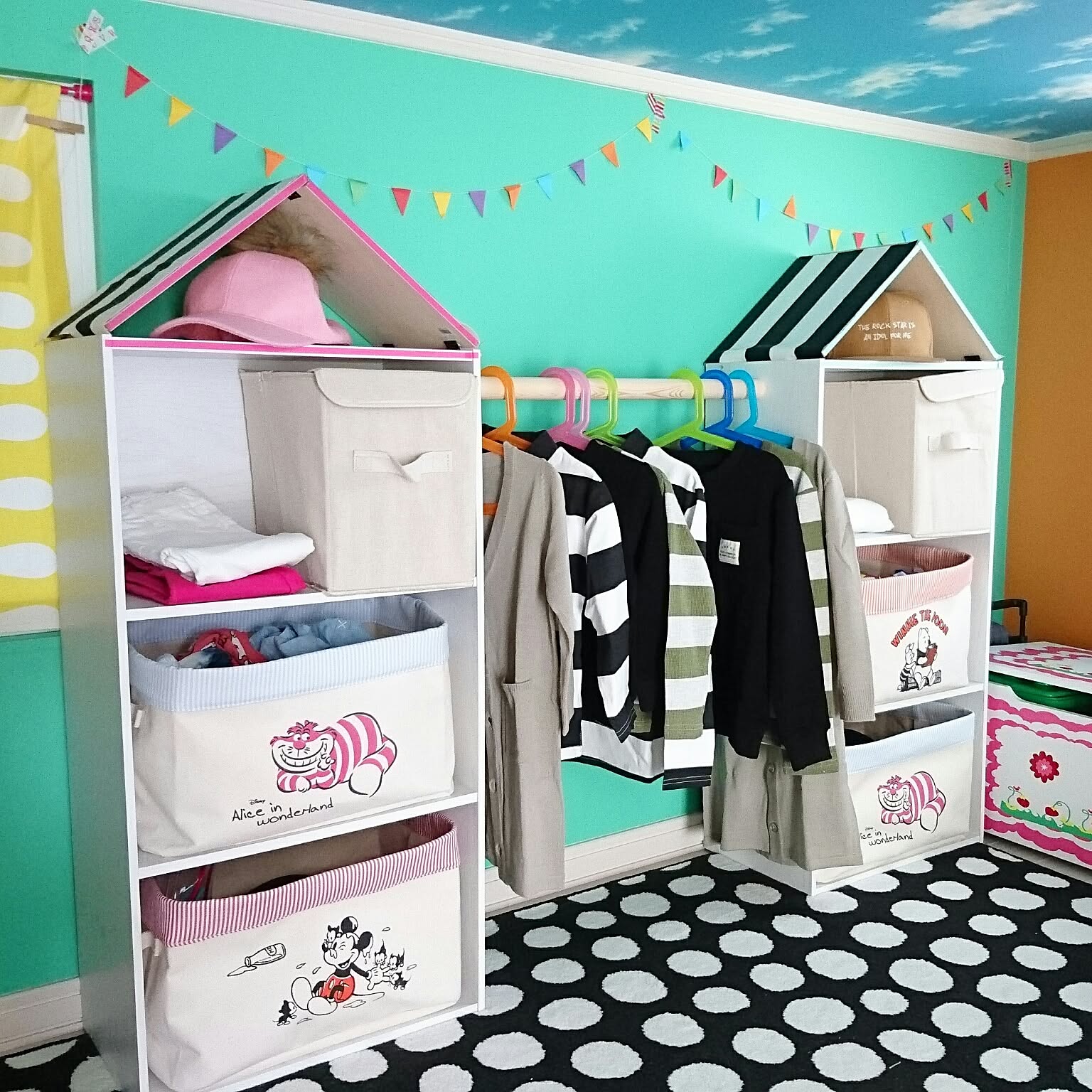 カラーボックスで作る**お支度ハンガーラック。 : DIYで作る こどもと過ごすおうち時間