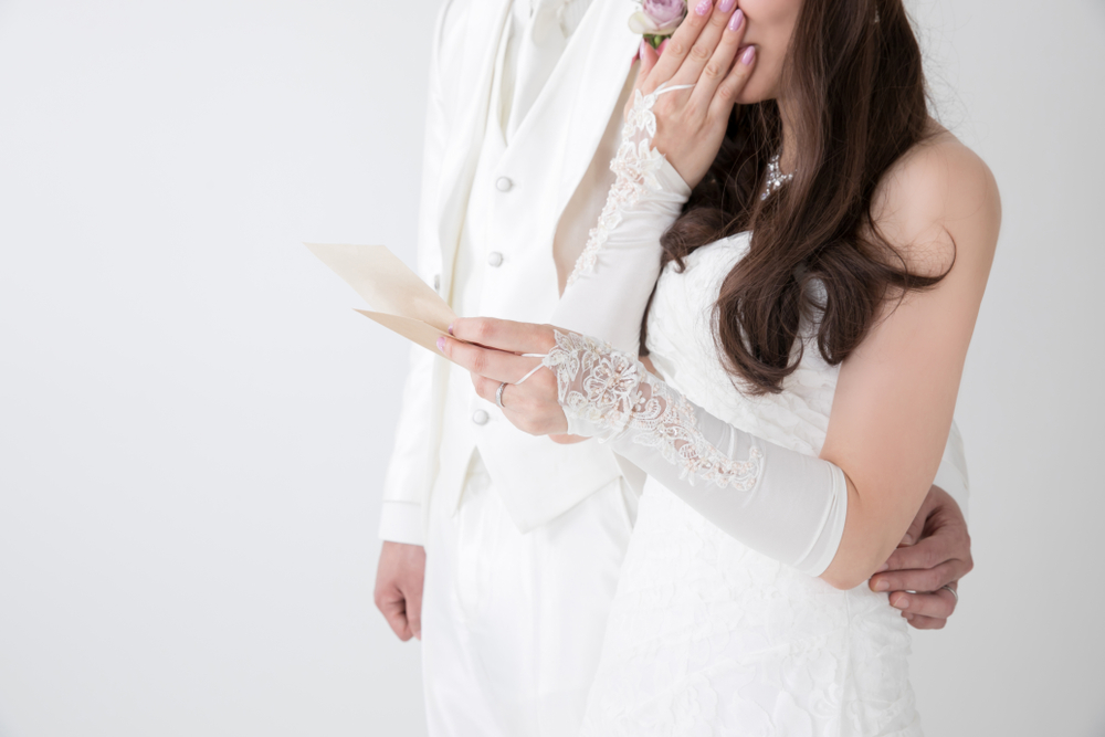 結婚式のハプニングと感謝の手紙