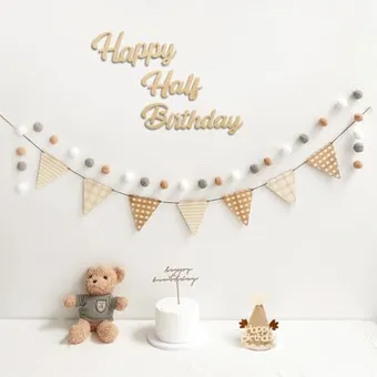 100均で揃うハーフバースデーの飾り付け！おしゃれなお祝いアイテムをまとめ