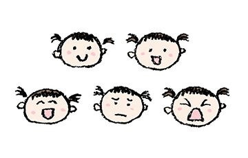 いろんな子どもたち_セットイラスト