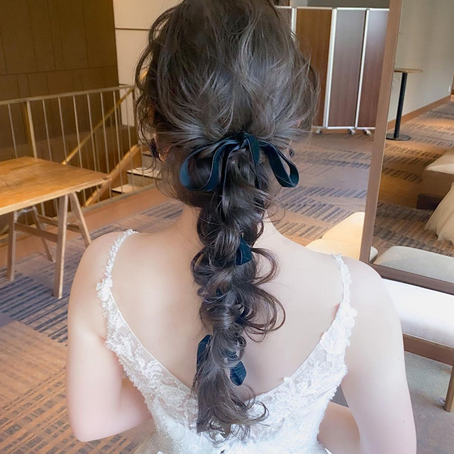 編みおろしヘアアレンジのご紹介＊* - マリーマーブルのリゾートウェディングマリーマーブルのリゾートウェディング