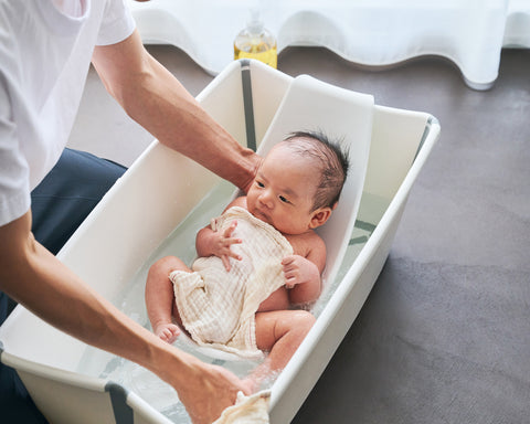 赤ちゃんのためのお風呂6点セット アイシーブルーおくるみ フード付き ガーゼタオル 沐浴ガーゼ ハンカチ タオル バスタオル ガーゼセット ベビー タオル お風呂 沐浴 お風呂セット ベビーグッズ ベビー用品 赤ちゃん ベビー 国産 _Tk032-023 - 宮崎県高千穂町