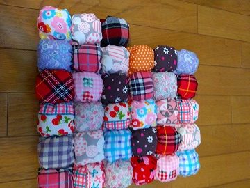 ベビー服リメイク！パッチワークでクッションカバー＆ベンチカバー横浜市港北区綱島ハンドメイドサロン♡Atelier Michelle