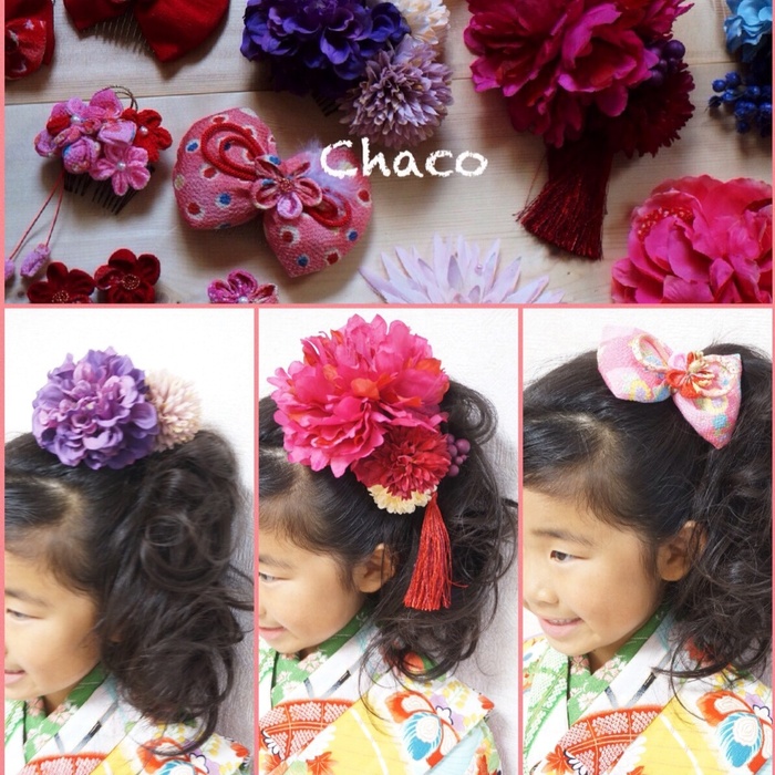 七五三髪飾り 3歳7歳 七五三 753髪飾り 髪飾 花飾り - mimimalminne byGMOペパボ 国内最大級のハンドメイド・手作り 通販サイト