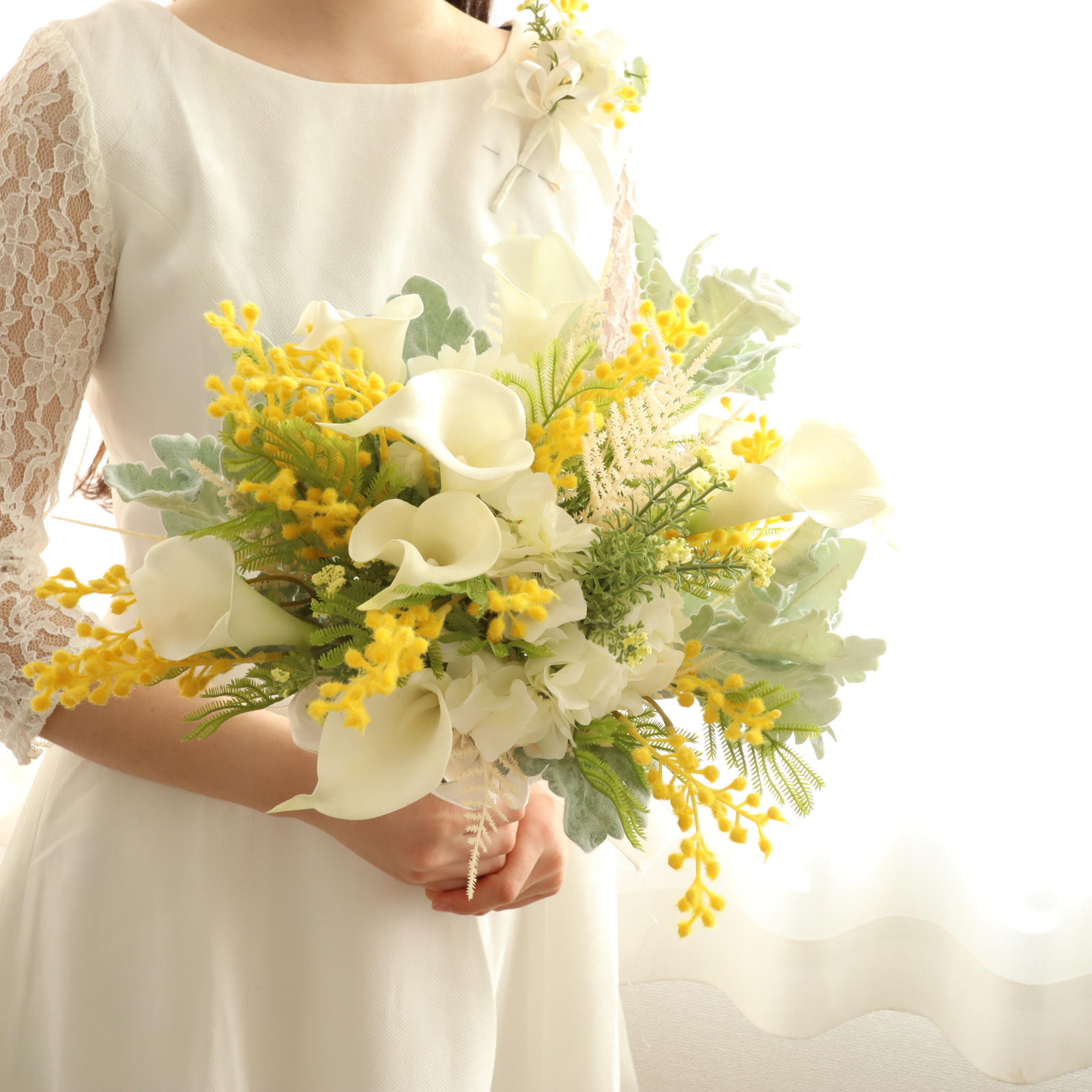 ◇ミモザブーケ◇アネモネブーケ◇ミモザ◇ウェディングブーケ◇ミモザ◇春ブ