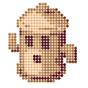 はにわのアイロンビーズ図案アイロンビーズ