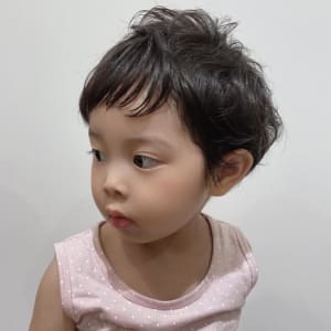 子供 髪型 アシメ 女の子 ベストオブ ツーブロック ショート ヘアスタイル画像