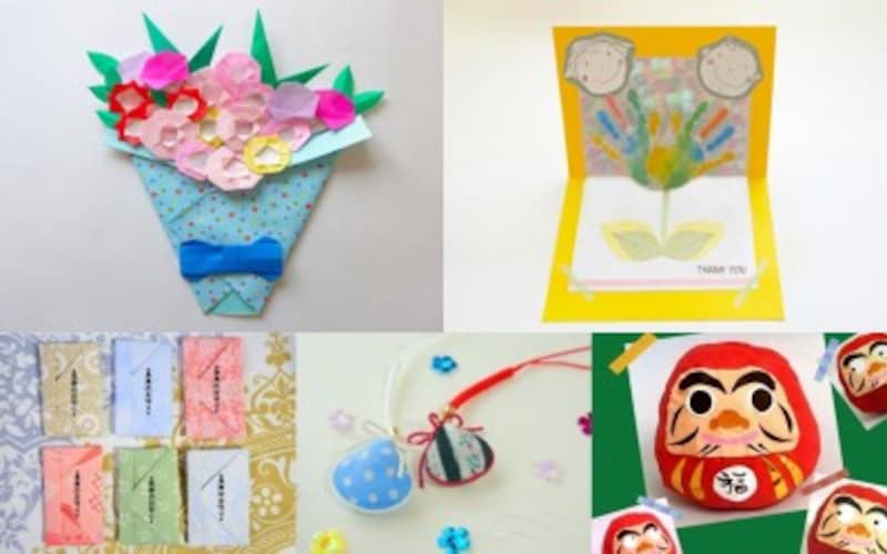 製作アイディアー 花束のメッセージカード保育士ワーカ