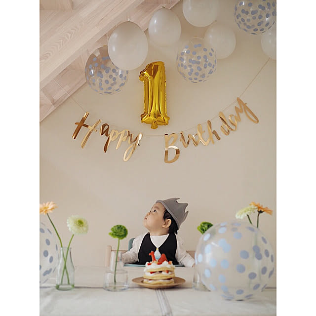 GRESATEK 誕生日 バルーン 飾り付け 数字1 風船 バースデー 飾り HAPPY BIRTHDAYガーランド ハート風船 装飾 デコレーションお祝い パーティー 男の子 女の子 1歳セット グリーン クラッカー・紙吹雪・飾り