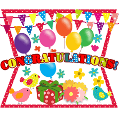 お祝いうさぎの誕生日スタンプLINEスタンプ検索 STARCHER スターチャ