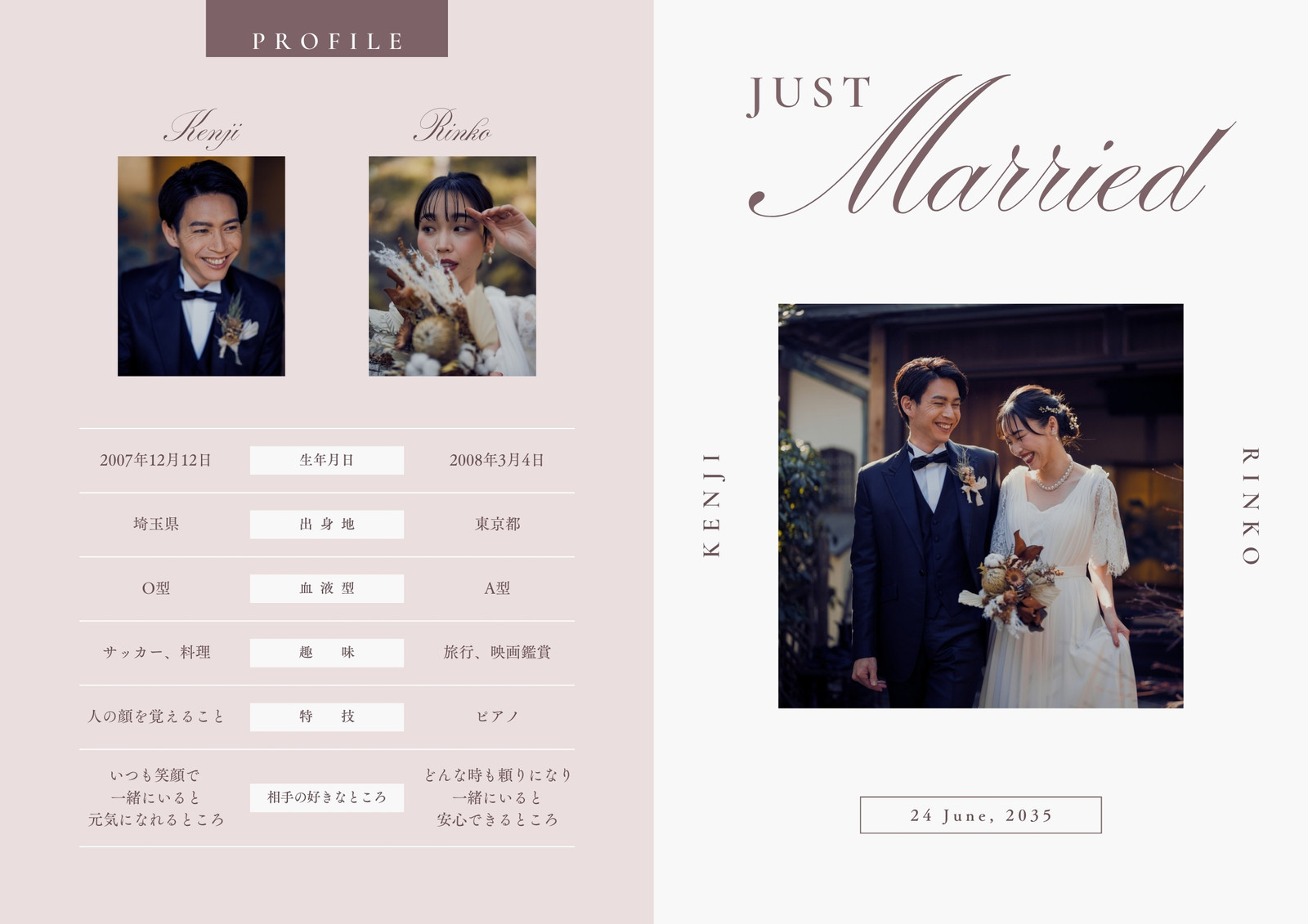PC用テンプレ―トお子様紹介&追加デザイン付き プロフィールブックファミリー婚プロフィールムービーの自作テンプレートアトリエプルーシュ オンラインショップ