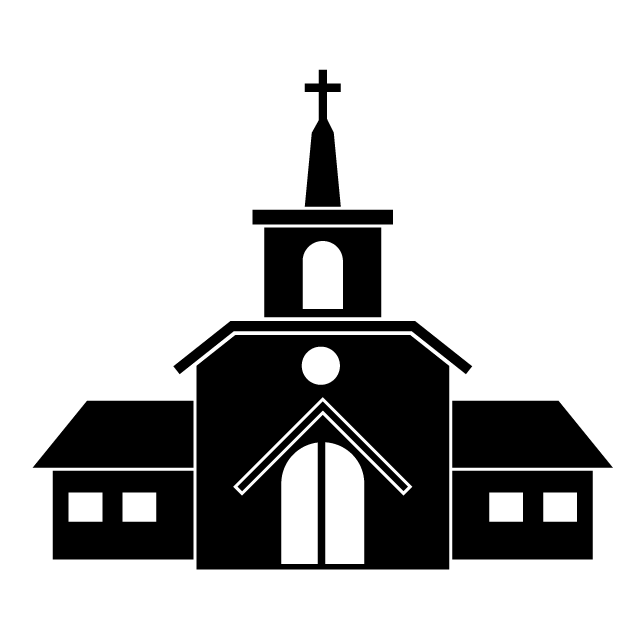 挙式ブライダル結婚教会 - ピクトグラムフリーイラスト素材