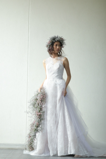 花冠 花かんむり ふわふわ かすみ草の花冠 成人式 卒業式 結婚式 振袖 袴 OHANAOHANA