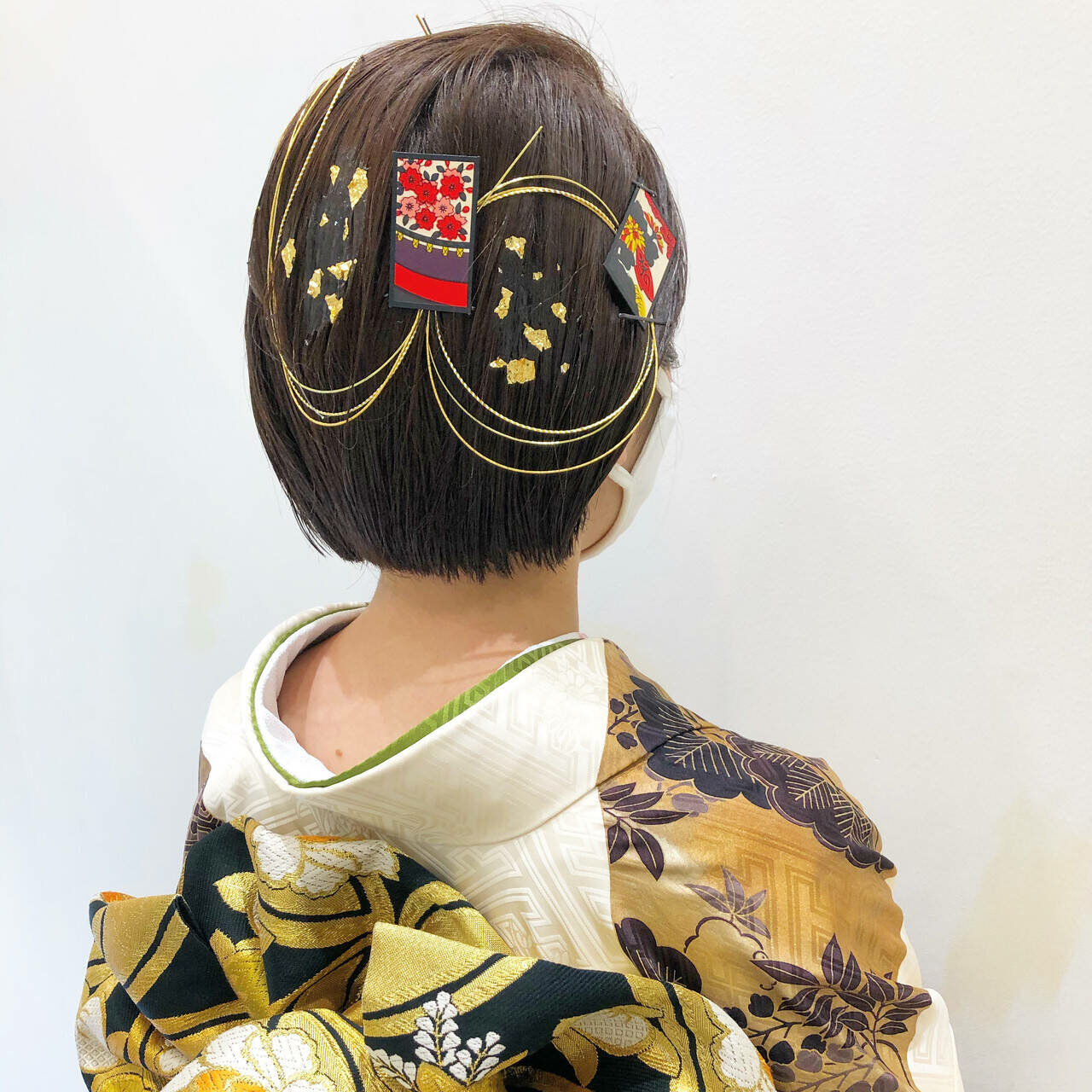 卒業式 袴 成人式 ヘアアレンジ ショートアレンジ 水引アレンジ：L178935655サロン ド ベルダンス Salon de Belledanse のヘアスタイルホットペッパービューティ