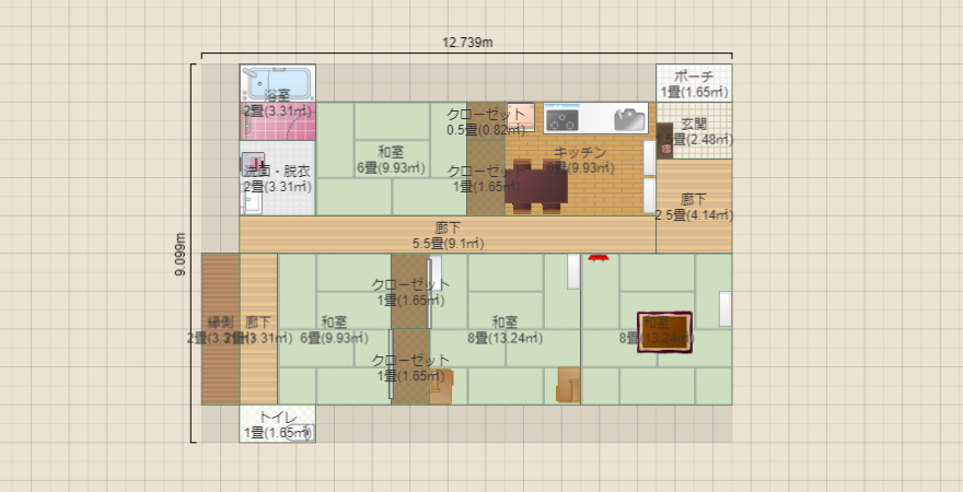 間取り改修例 ちびまる子版たまプラーザ団地