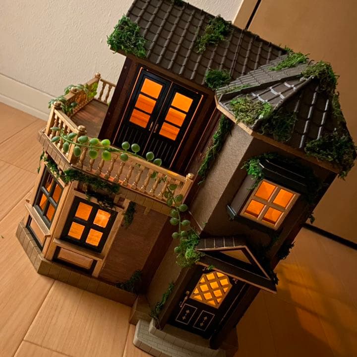 1 12 シルバニアファミリー 家 カスタム ドールハウス バルコニ