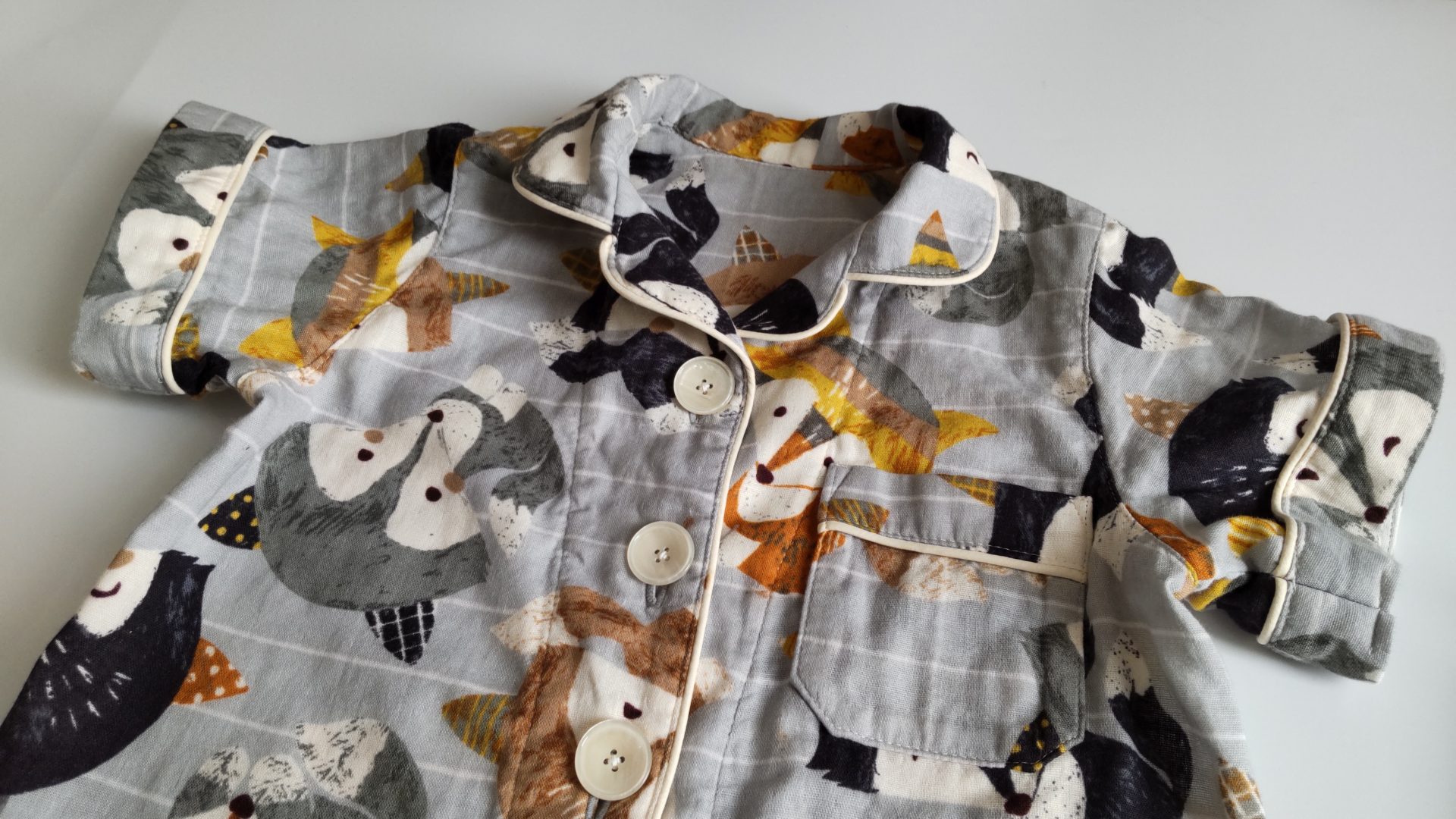 無料製図 子供のノーカラーパジャマsize110~150Drafting of Collarless Pajamas