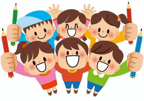 リトミックする幼児のかわいいイラスト画像素材 無料、フリー