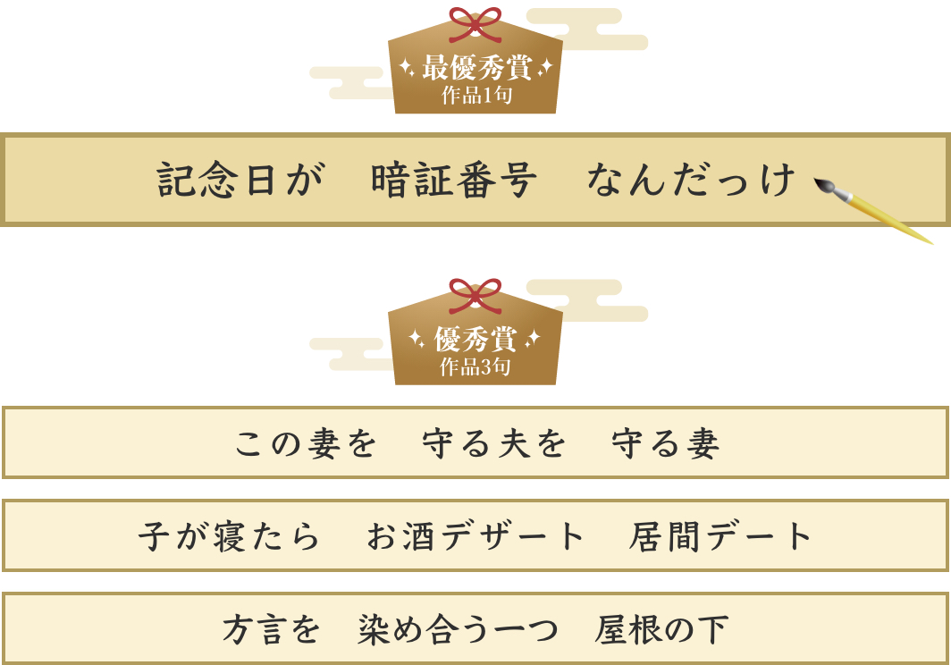 クスッと笑える夫婦川柳大笑発表ゲンナイ製薬株式会社